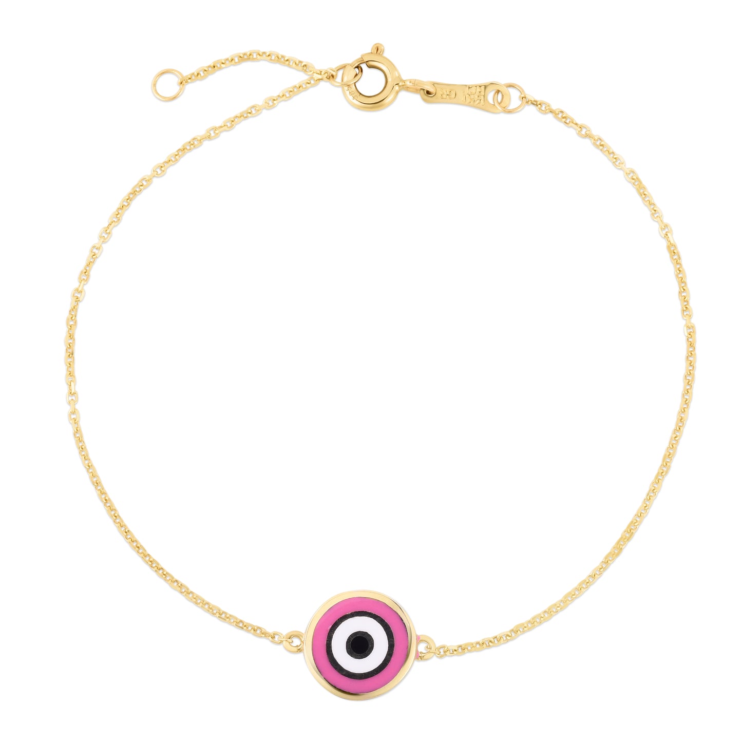 Pink Evil Eye - Bracelet 14K