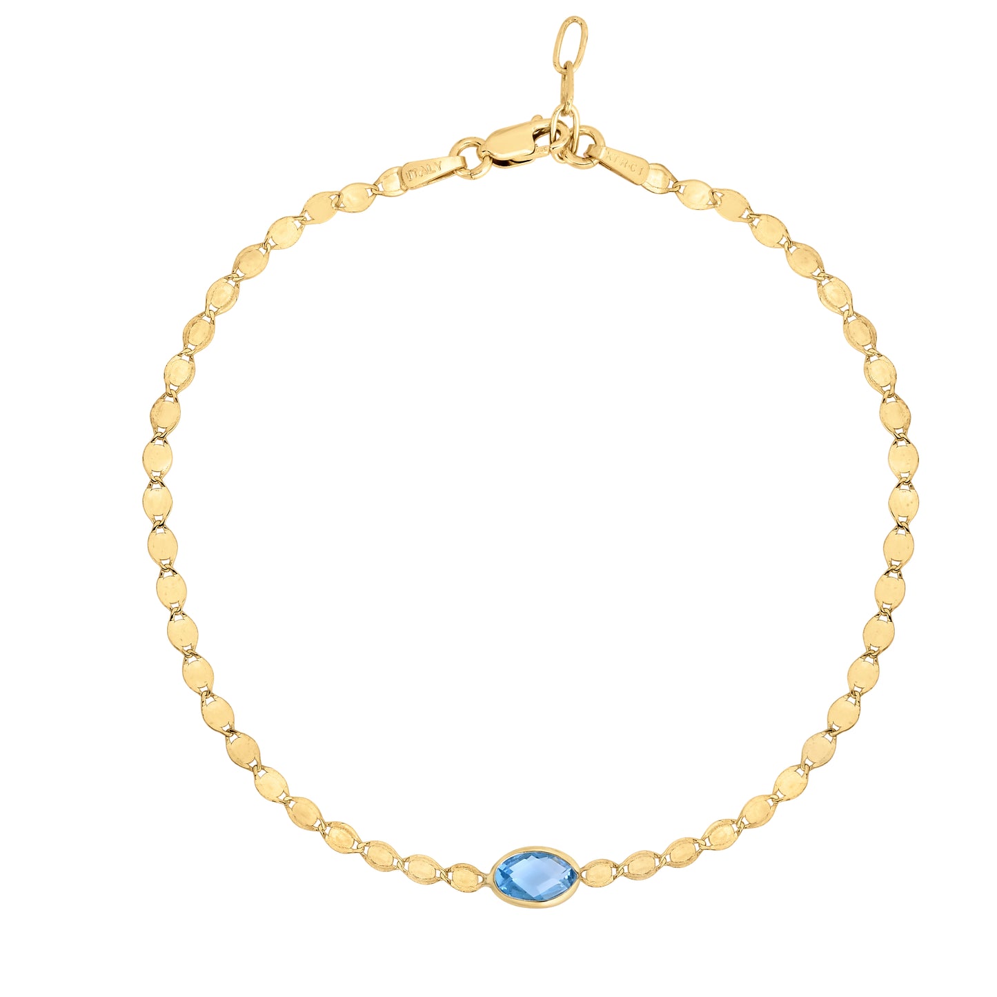 Blue Topaz - Bracelet 14K
