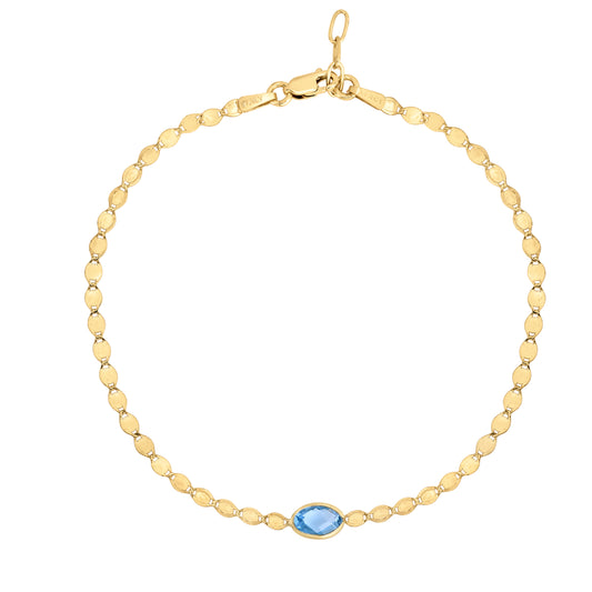 Blue Topaz - Bracelet 14K