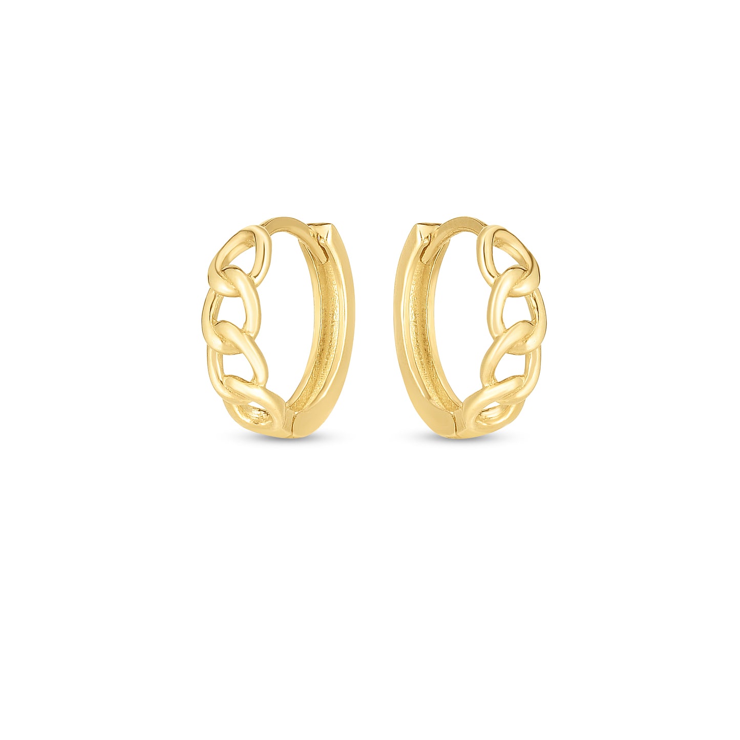 Curb Huggie Hoop - Earring 14K