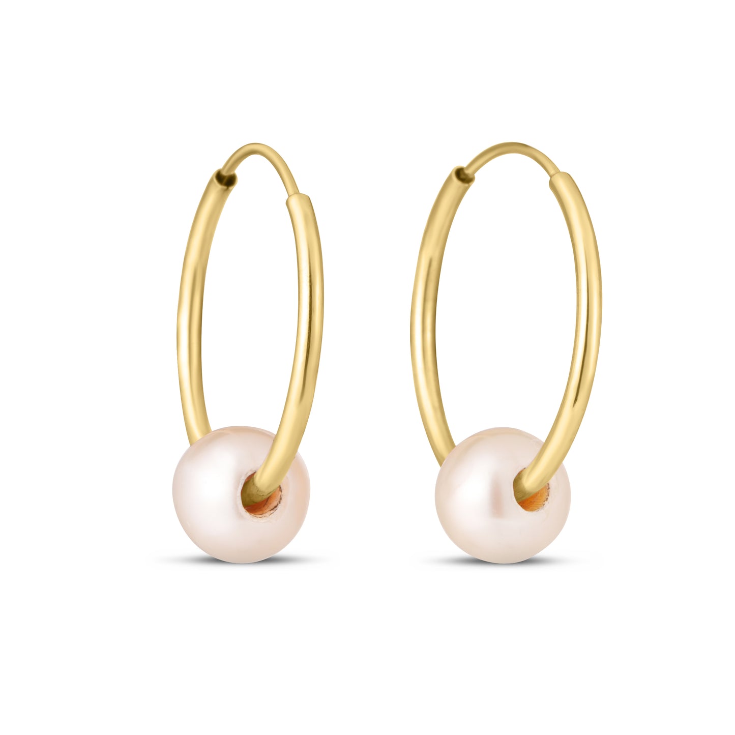 Pearl Hoop - Earring 14K