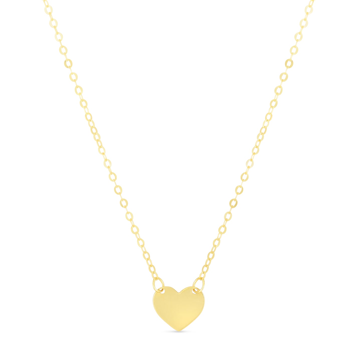 Flat heart - Necklace 14K