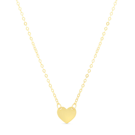 Flat heart - Necklace 14K