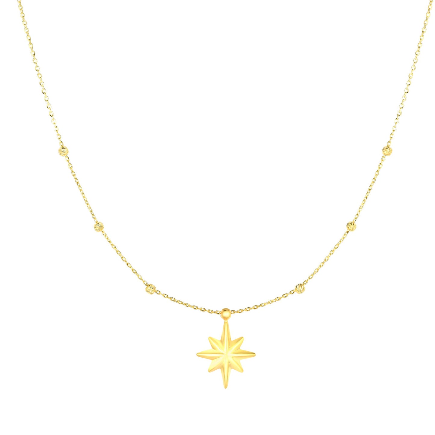 North Star - Necklace 14K