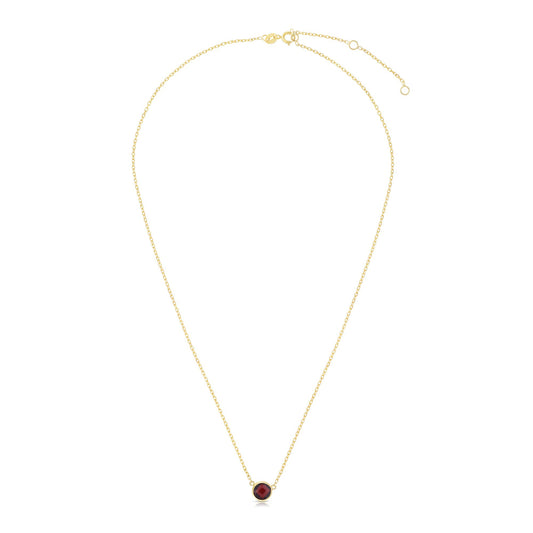 Garnet - Necklace 14K