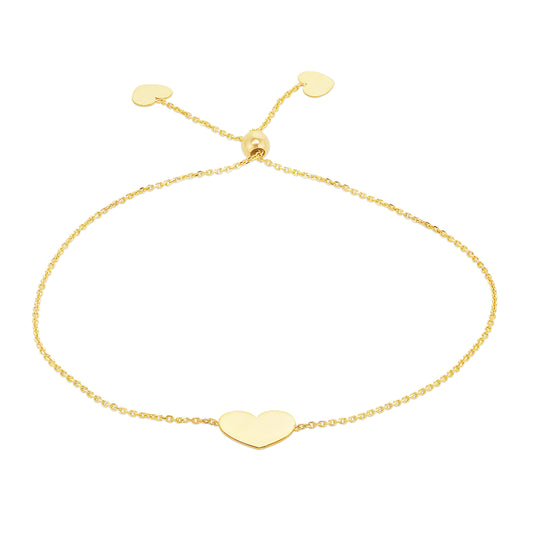 Flat Heart - Bracelet 14K