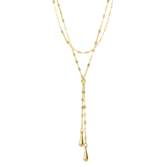 Double tears Droop - necklace 14K